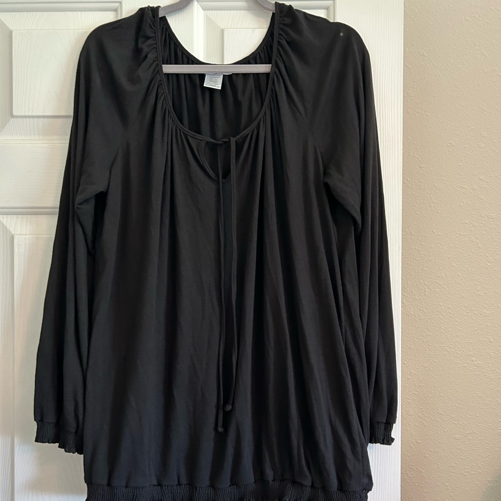 Black peasant top L